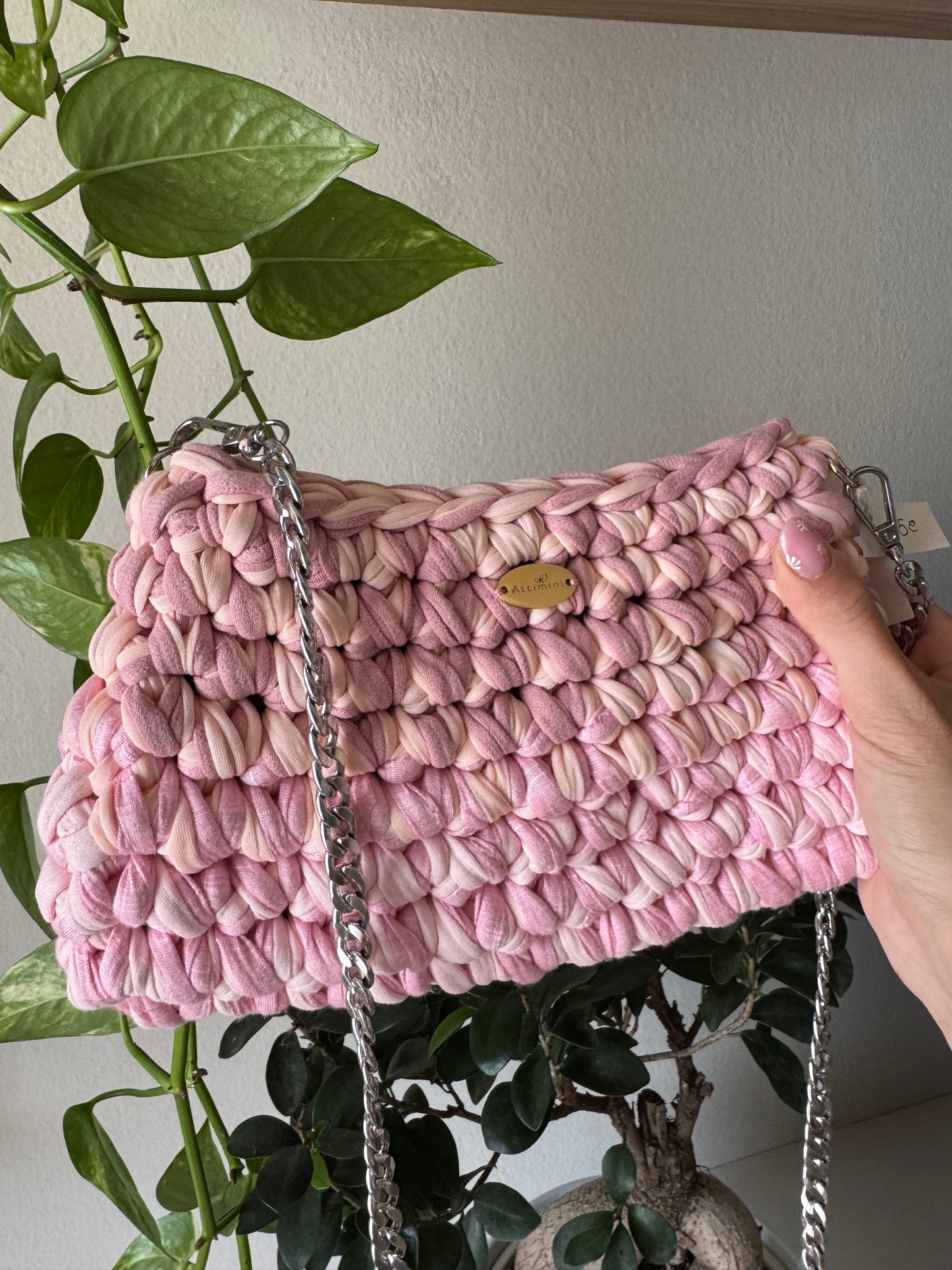 Pochette con tracolla pink