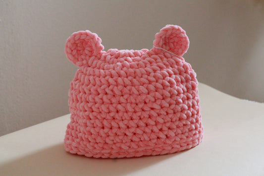 Berrettino 6-12 mesi rosa