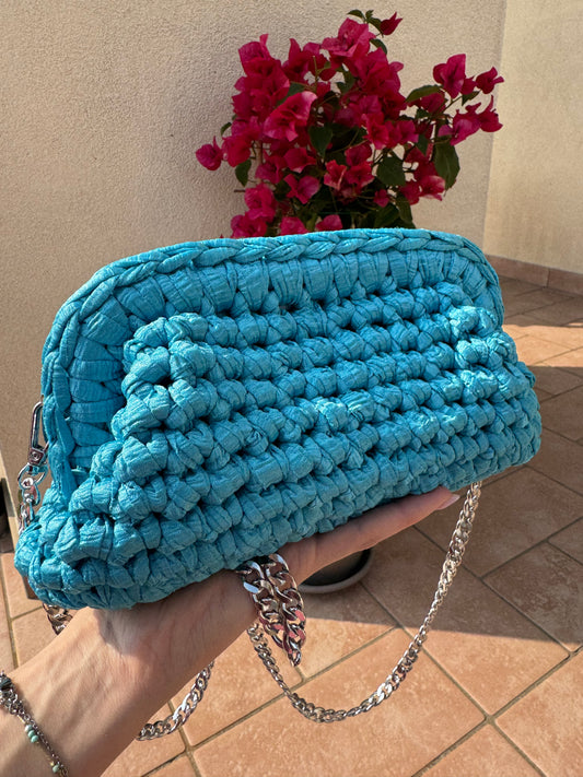 Borsa clutch con tracolla
