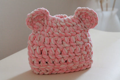 Berrettino 3-6 mesi rosa