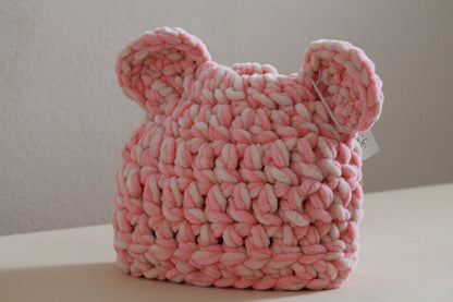 Berrettino 3-6 mesi rosa