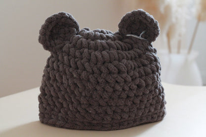 Berrettino 3-6 mesi tortora