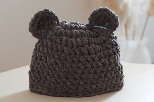 Berrettino 3-6 mesi tortora